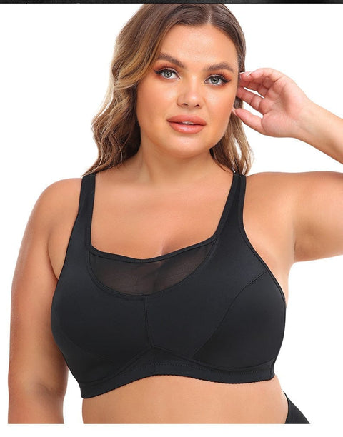Curvypower | Australia Bras Plus Size Wired Longline Support Bra with Adjustable Straps