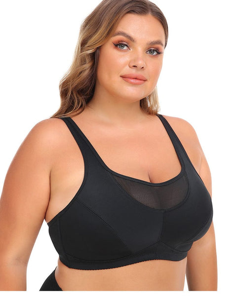 Curvypower | Australia Bras Plus Size Wired Longline Support Bra with Adjustable Straps