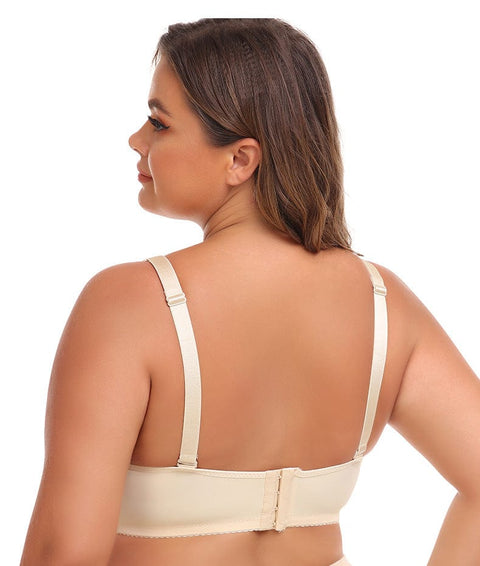 Curvypower | Australia Bras Plus Size Wired Longline Support Bra with Adjustable Straps