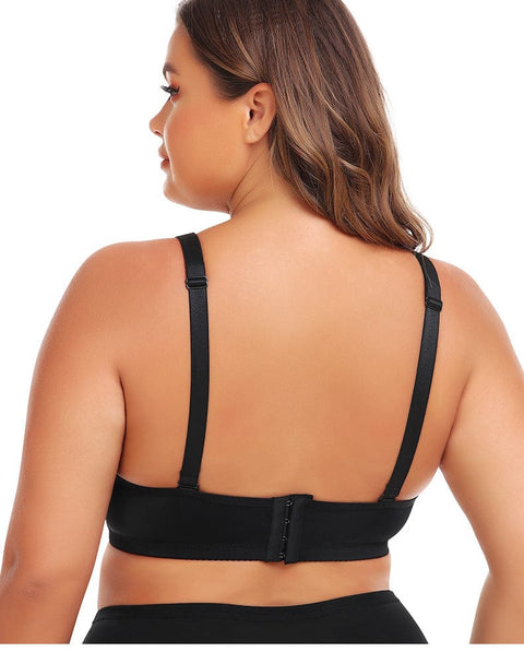 Curvypower | Australia Bras Plus Size Wired Longline Support Bra with Adjustable Straps