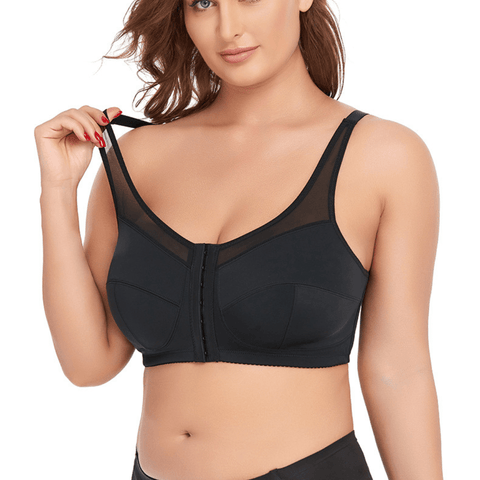 Curvypower | Australia Bras Seamless Full-Cup Front Fastening Wireless Shaping Back Support Bra