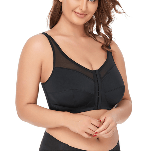 Curvypower | Australia Bras Seamless Full-Cup Front Fastening Wireless Shaping Back Support Bra
