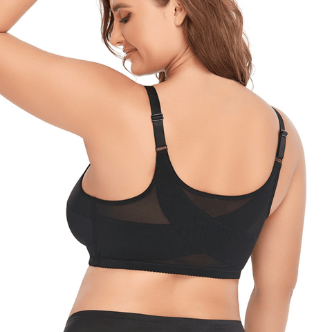 Curvypower | Australia Bras Seamless Full-Cup Front Fastening Wireless Shaping Back Support Bra