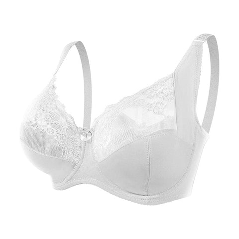 Curvypower | Australia Bras White / 42/95FG Plus Size Underwire Push Up Lace Bra
