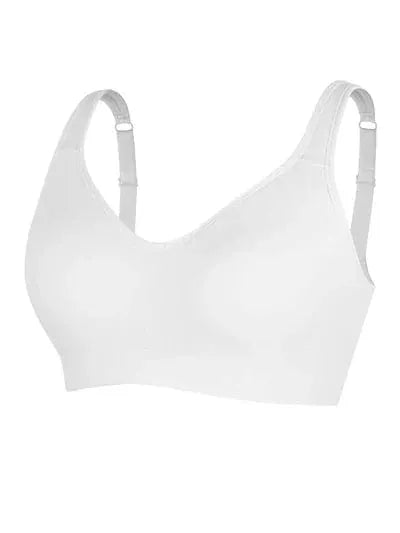 Curvypower | Australia Bras White / S Comfortable Non Wired Push Up Bra with Wide Straps for Seamless Bust Support