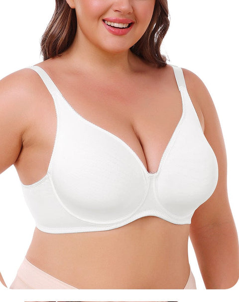 Curvypower | Australia Bras White / S Plus Size Non Wired Pushup High Support Bra