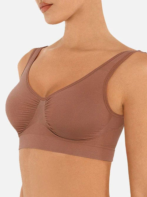 Curvypower | Australia Bras Women's Comfortable Non Wired Sleep Lounge Bra With Wide Straps