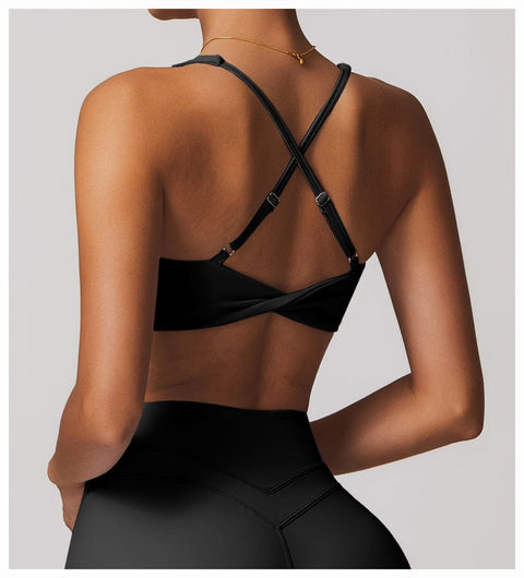 Curvypower | Australia Bras Women Support Sports Yoga Bra with Adjustable Cross Shoulder Straps