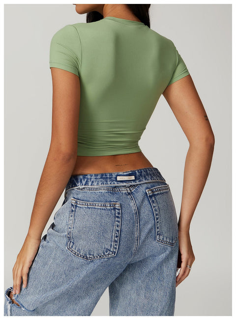 Curvypower | Australia Crop Top Women’s Quick Dry Workout Crop Top Shaping, Breathable, Stretchable Activewear for Gym, Yoga & Running
