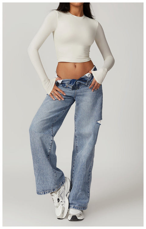 Curvypower | Australia Crop Top Women Seamless Long Sleeve Yoga Shaping Crop Top