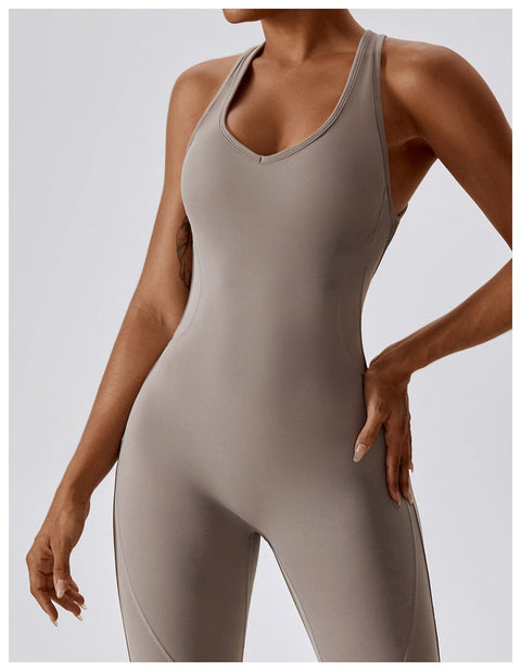 Curvypower | Australia Jumpsuit Backless Flared Tummy Control Shaping Jumpsuit For Women