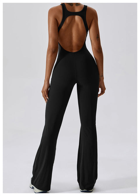 Curvypower | Australia Jumpsuit Backless Flared Tummy Control Shaping Jumpsuit For Women