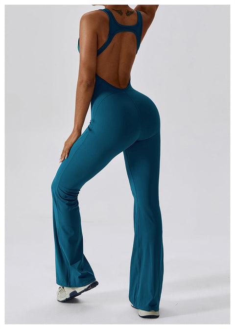 Curvypower | Australia Jumpsuit Backless Flared Tummy Control Shaping Jumpsuit For Women