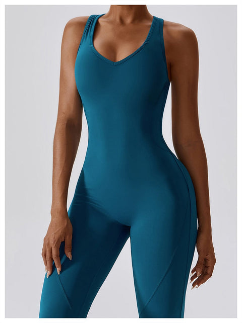 Curvypower | Australia Jumpsuit Backless Flared Tummy Control Shaping Jumpsuit For Women