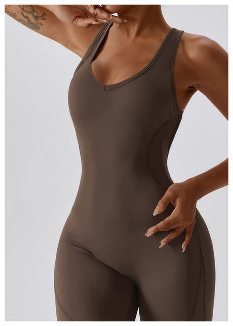 Curvypower | Australia Jumpsuit Backless Flared Tummy Control Shaping Jumpsuit For Women