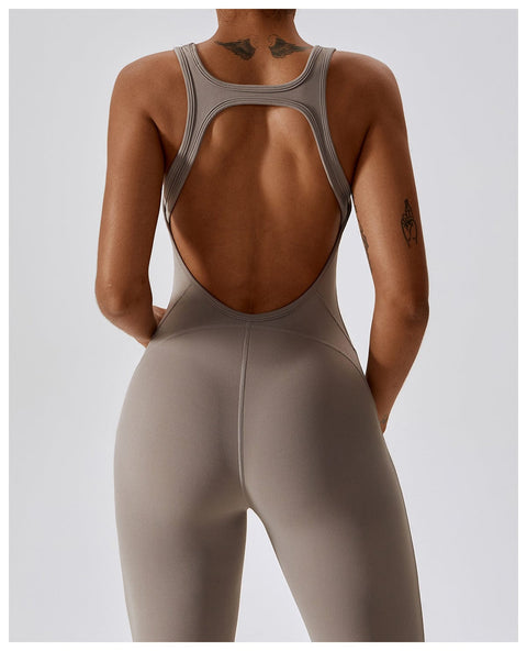 Curvypower | Australia Jumpsuit Backless Flared Tummy Control Shaping Jumpsuit For Women