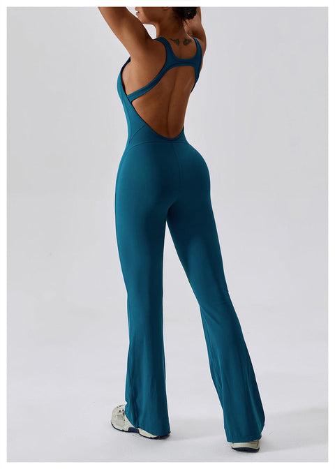 Curvypower | Australia Jumpsuit Backless Flared Tummy Control Shaping Jumpsuit For Women