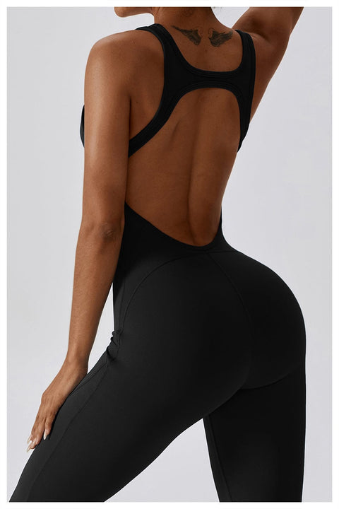 Curvypower | Australia Jumpsuit Backless Flared Tummy Control Shaping Jumpsuit For Women