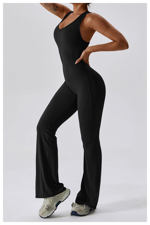 Curvypower | Australia Jumpsuit Backless Flared Tummy Control Shaping Jumpsuit For Women