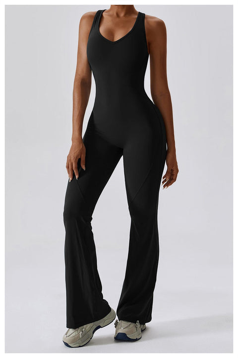 Curvypower | Australia Jumpsuit Backless Flared Tummy Control Shaping Jumpsuit For Women