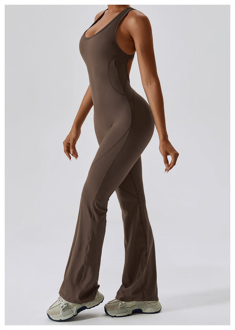 Curvypower | Australia Jumpsuit Backless Flared Tummy Control Shaping Jumpsuit For Women