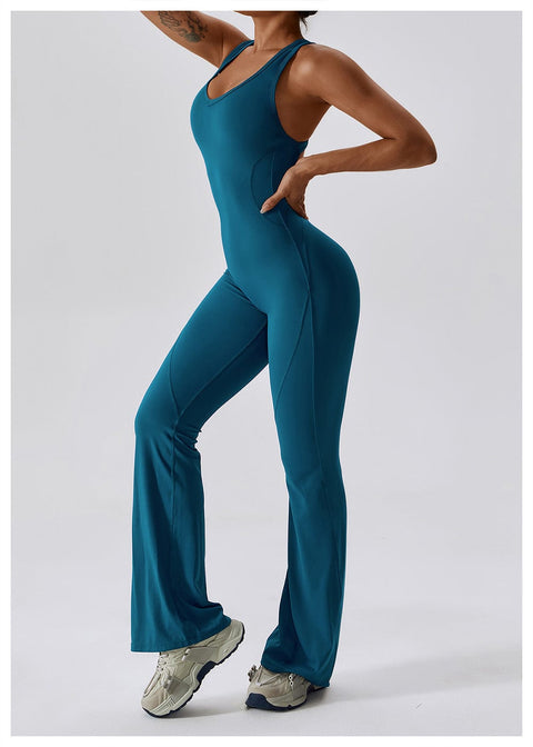 Curvypower | Australia Jumpsuit Backless Flared Tummy Control Shaping Jumpsuit For Women