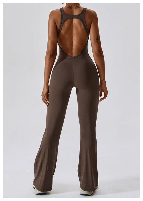 Curvypower | Australia Jumpsuit Backless Flared Tummy Control Shaping Jumpsuit For Women