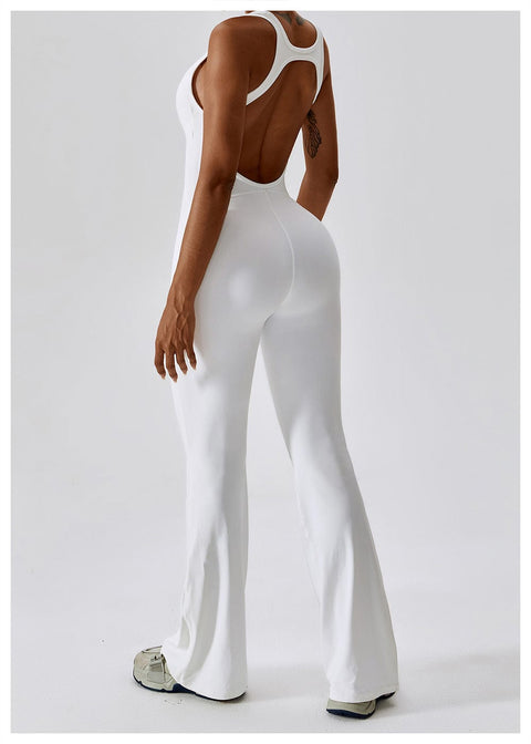 Curvypower | Australia Jumpsuit Backless Flared Tummy Control Shaping Jumpsuit For Women