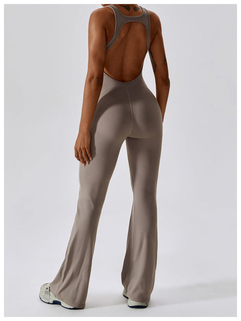 Curvypower | Australia Jumpsuit Backless Flared Tummy Control Shaping Jumpsuit For Women