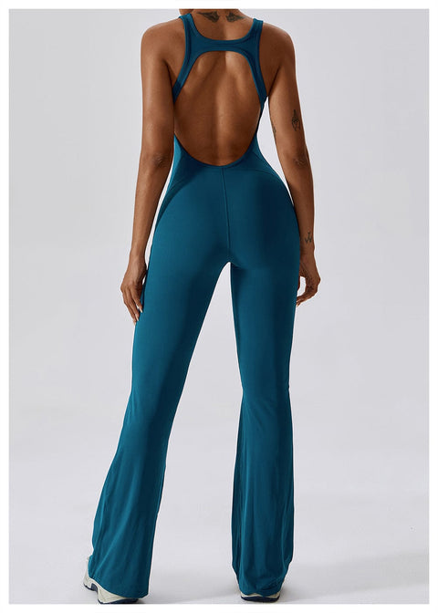 Curvypower | Australia Jumpsuit Backless Flared Tummy Control Shaping Jumpsuit For Women