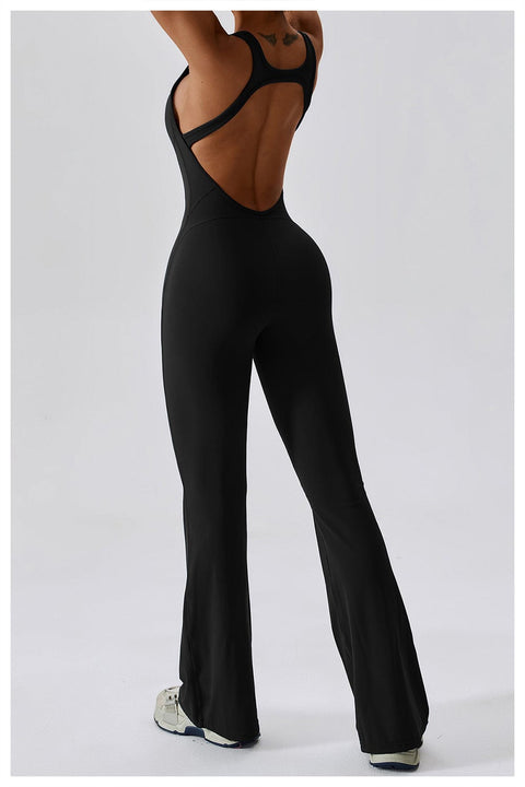 Curvypower | Australia Jumpsuit Backless Flared Tummy Control Shaping Jumpsuit For Women