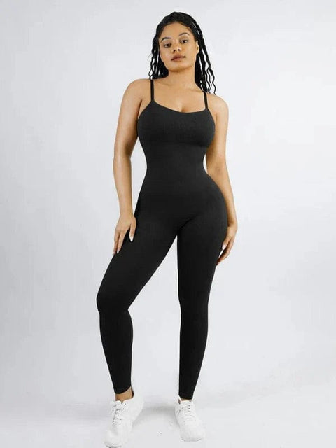 CurvyPower | Australia Jumpsuit Black / XS/S Ribbed Plus Size Bodycon Jumpsuits Shaper with Removable Pads