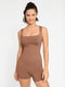 Curvypower | Australia Jumpsuit Brown / XS/S Square Neck Tummy Control Shaping Jumpsuit