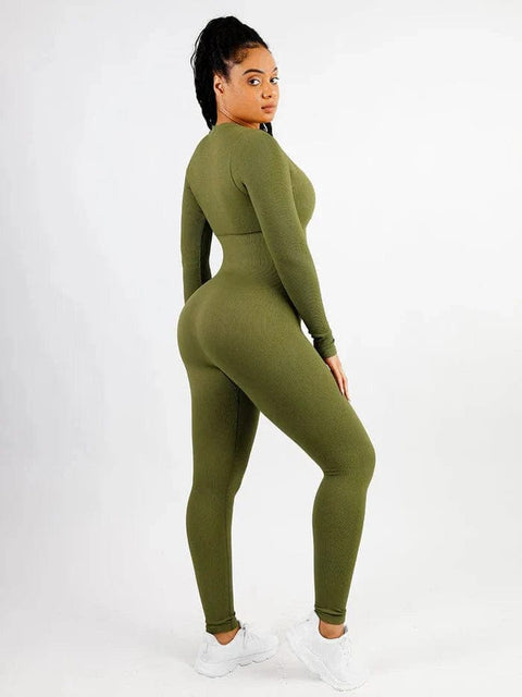 CurvyPower | Australia Jumpsuit Full Body Bodysuit Deep V High Elastic Shaping Jumpsuit