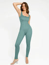 CurvyPower | Australia Jumpsuit Green / XS Gym sports Shapewear Jumpsuit with Front Zipper