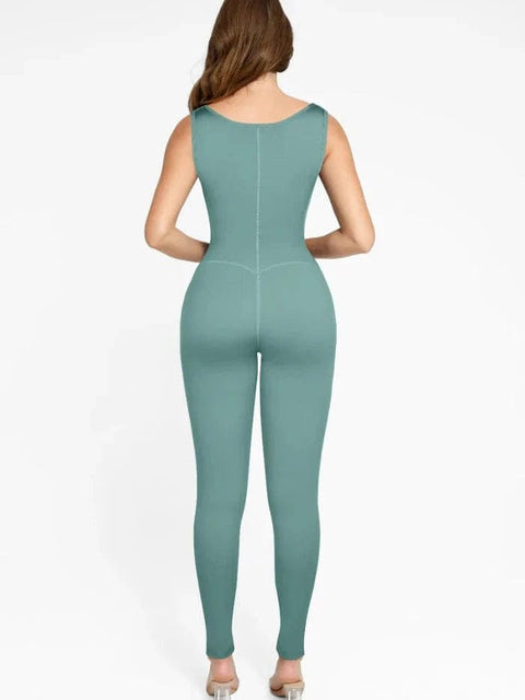 CurvyPower | Australia Jumpsuit Gym sports Shapewear Jumpsuit with Front Zipper