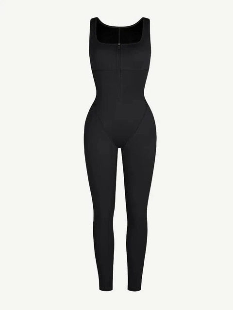 CurvyPower | Australia Jumpsuit Gym sports Shapewear Jumpsuit with Front Zipper
