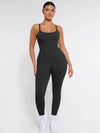 CurvyPower | Australia Jumpsuit Ribbed Plus Size Bodycon Jumpsuits Shaper with Removable Pads