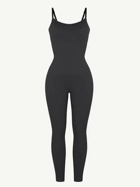 CurvyPower | Australia Jumpsuit Ribbed Plus Size Bodycon Jumpsuits Shaper with Removable Pads