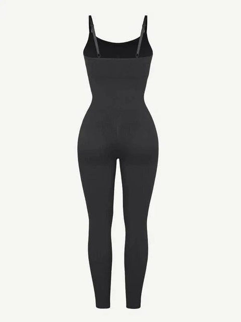 CurvyPower | Australia Jumpsuit Ribbed Plus Size Bodycon Jumpsuits Shaper with Removable Pads
