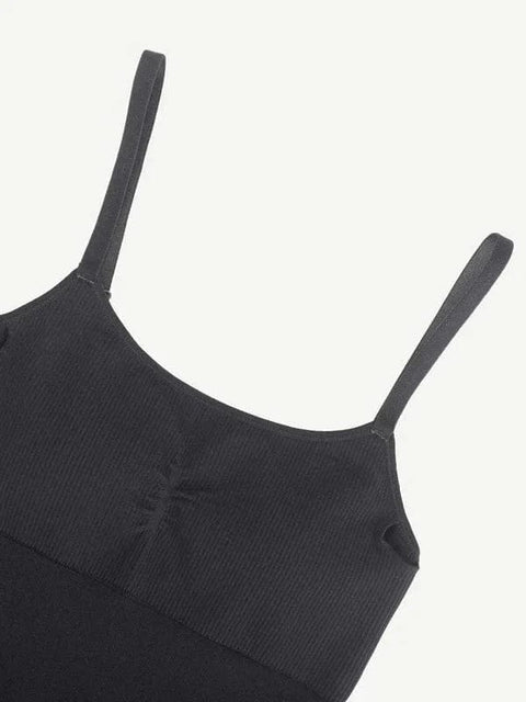 CurvyPower | Australia Jumpsuit Ribbed Plus Size Bodycon Jumpsuits Shaper with Removable Pads