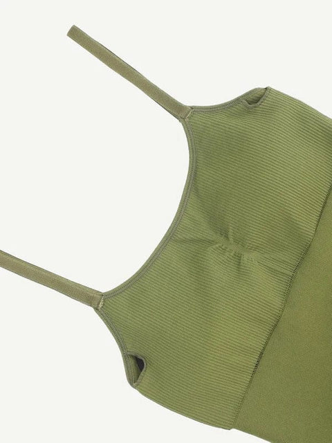 CurvyPower | Australia Jumpsuit Ribbed Plus Size Bodycon Jumpsuits Shaper with Removable Pads