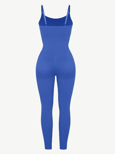 CurvyPower | Australia Jumpsuit Ribbed Plus Size Bodycon Jumpsuits Shaper with Removable Pads