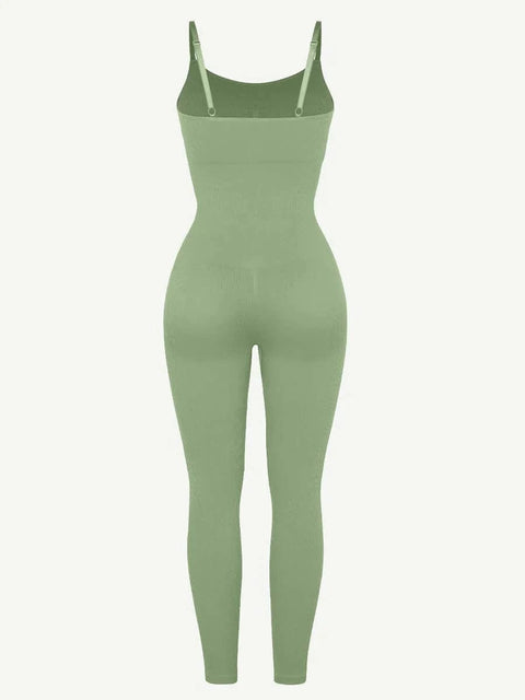CurvyPower | Australia Jumpsuit Ribbed Plus Size Bodycon Jumpsuits Shaper with Removable Pads