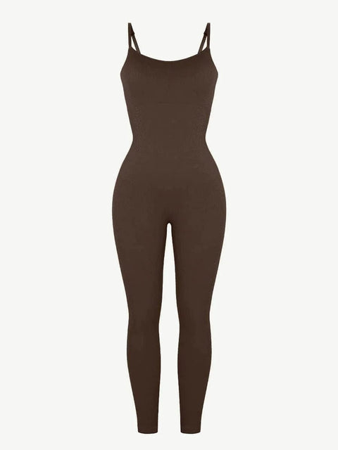 CurvyPower | Australia Jumpsuit Ribbed Plus Size Bodycon Jumpsuits Shaper with Removable Pads
