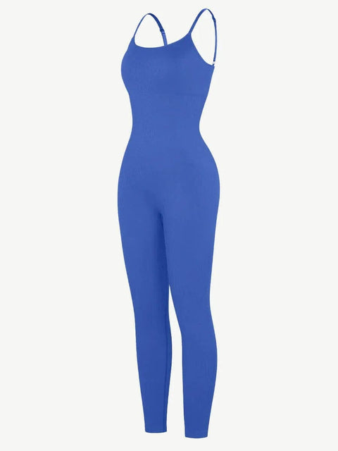 CurvyPower | Australia Jumpsuit Ribbed Plus Size Bodycon Jumpsuits Shaper with Removable Pads