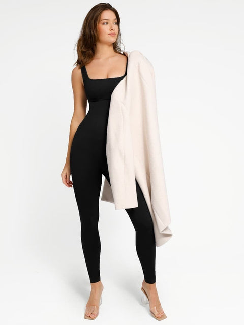 Curvypower | Australia Jumpsuit Women's Square Neck Plus Size Sleeveless Shaper Jumpsuit