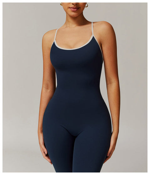 Curvypower | Australia Jumpsuit Women Tummy Control Flared Cross-Back Shaping Jumpsuit