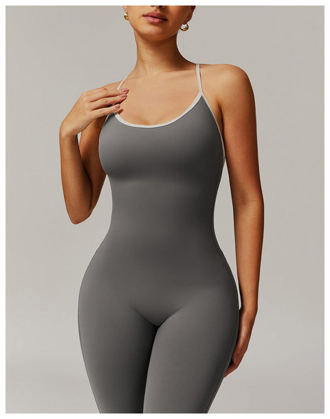 Curvypower | Australia Jumpsuit Women Tummy Control Flared Cross-Back Shaping Jumpsuit