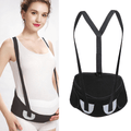 Curvypower | Australia Maternity Belts & Support Bands One Size / Black Pregnancy Belly Maternity Support Belt With Shoulders Straps and Back Waist Band Lumbar Brace Shapewear